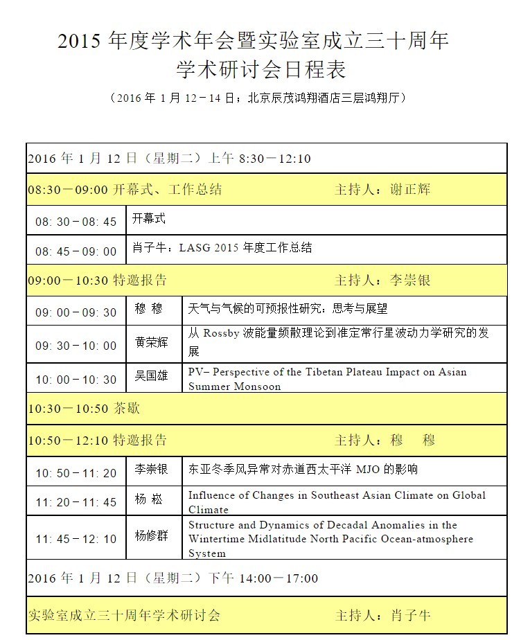 2015年度学术年会暨实验室成立三十周年学术研讨会